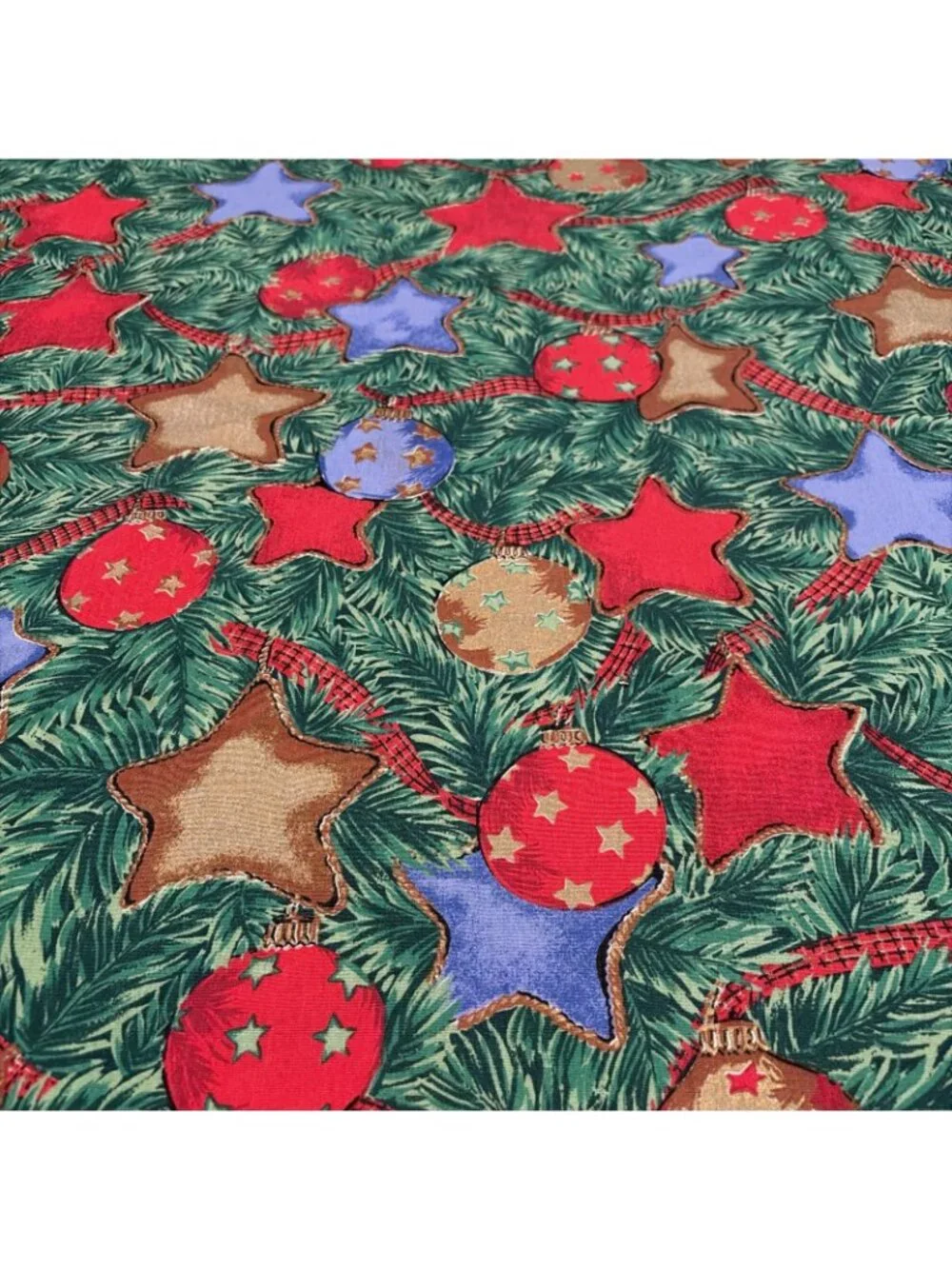 Festive Poinsettia Christmas Tablecloth Holiday Dining Decor Rectangle 52X68